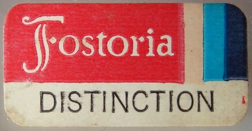 Fostoria Distinction Label