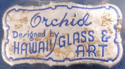 Hawaii Glass & Art Orchid Label