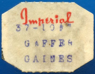 Imperial No. 37 Vase Label