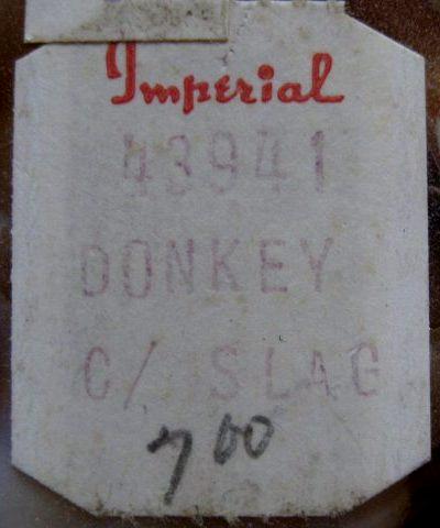 Imperial Caramel Slag Donkey Label