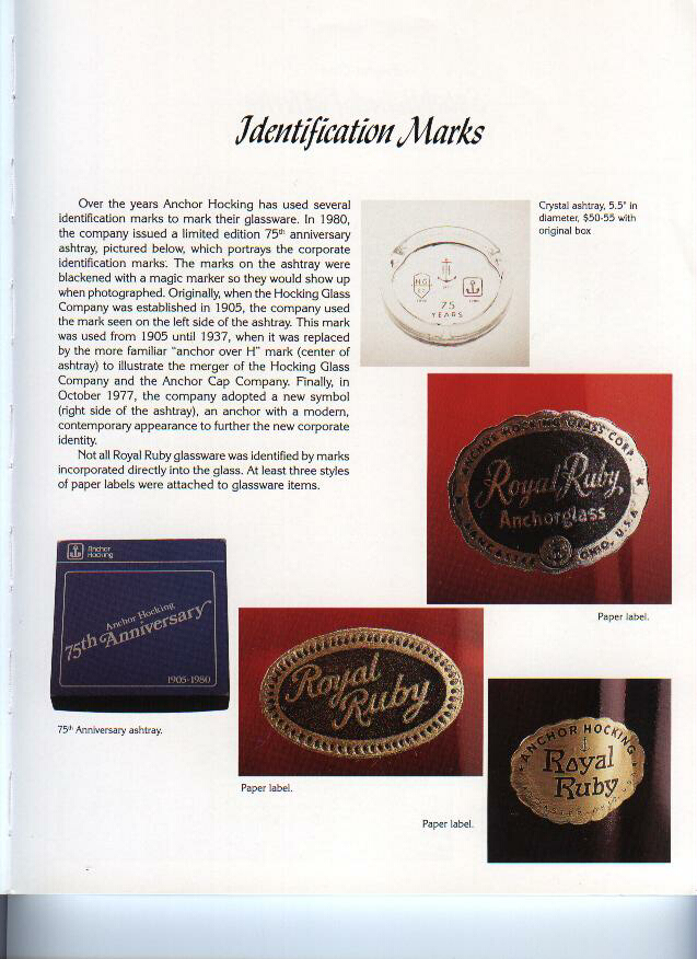 Hocking Royal Ruby Label