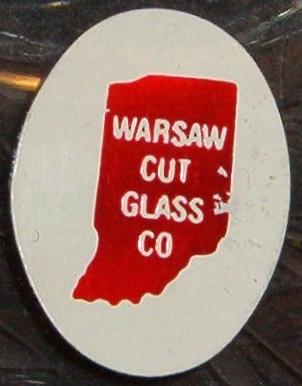 Warsaw Cut Glass Label