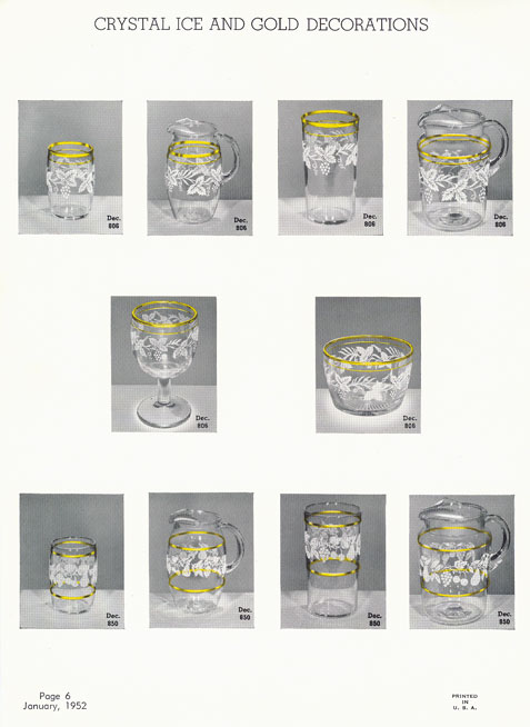 Bartlett-Collins Crystal Ice/Gold Decorations