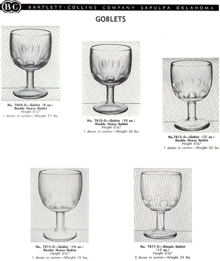 Bartlet-Collins Dimple Goblets