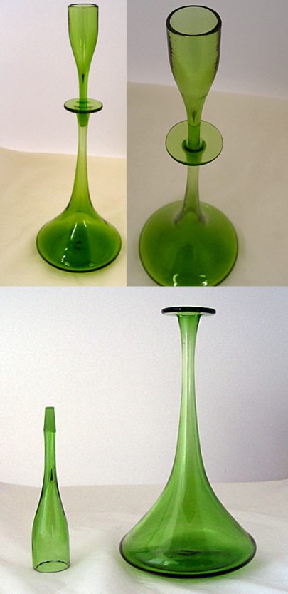 Blenko #6027 Pencil Neck Decanter & Shot Glass Stopper