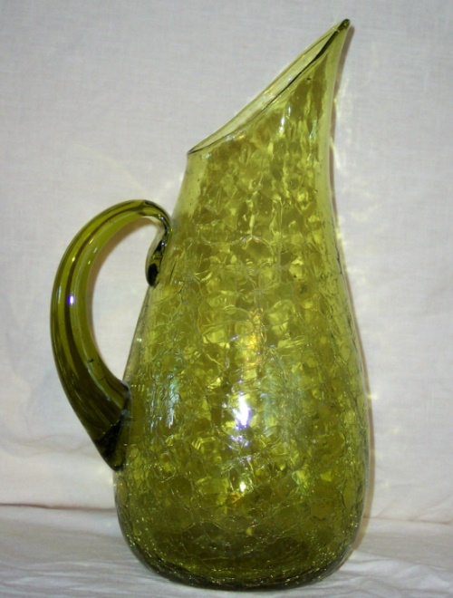Blenko Crackle Jug