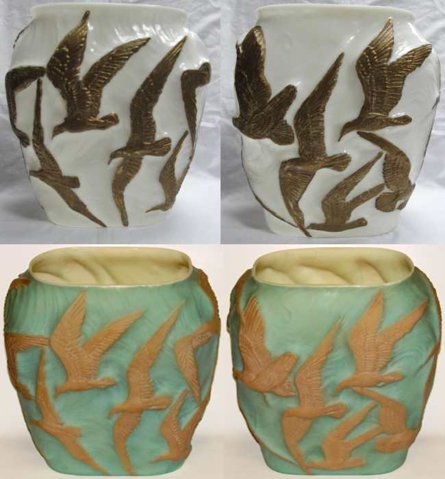 Consolidated #2758 Martele Seagull Vase