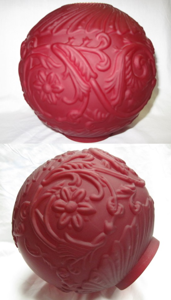 Consolidated Ruby Satin Osage Globe