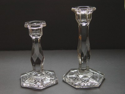 Co-Operative Flint Star Candlesticks