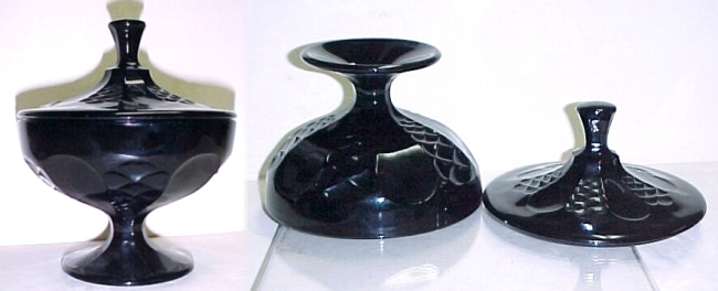 Co-Operative Flint Adoria Footed Candy Jar