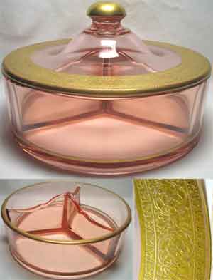 Co-Operative Flint # 530 3 Part Covered Candy Jar