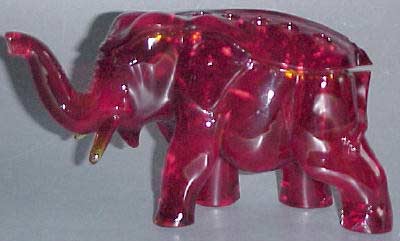 Co-Operative Flint Elephant with Flower Frog