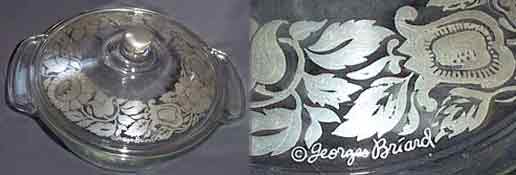 Corning Pyrex with George Briard Silver Decoration