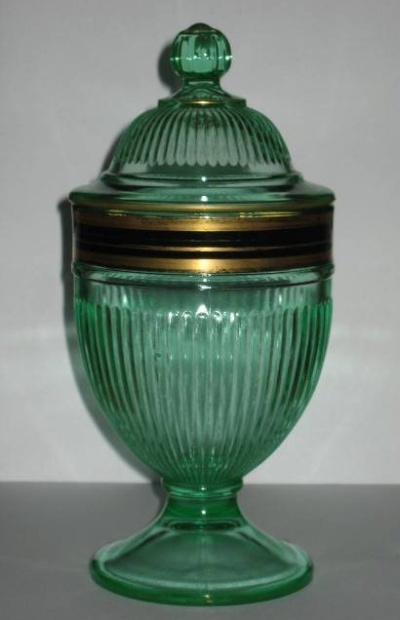 Diamond # 900 Adam's Rib Tall Covered Candy Jar