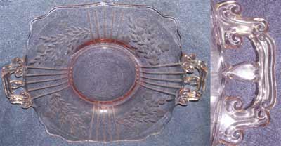 Diamond Square  Handled Plate