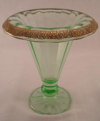 Dunbar Trumpet Vase w/ Rambler Rose Etch