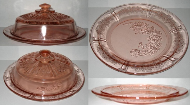 Federal Sharon Cheese Dish w/ Cover