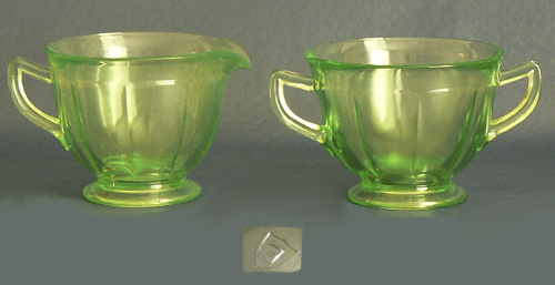 Federal "Colonial Rib" Cream & Sugar