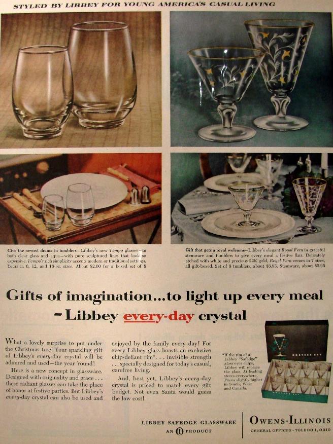 Libbey Safedge Tempo & Royal Fern Advertisement
