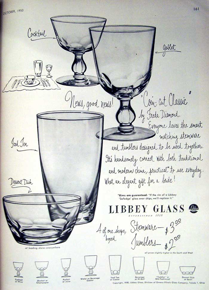 Libbey Coin Cut Advertisement