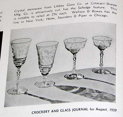Libbey / Cataract Sharp Cut Stem Advertisement
