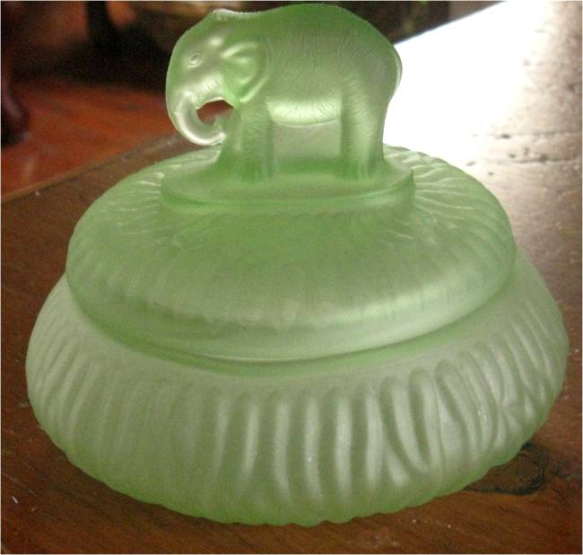 Greensburg Powder Box w/ Elephant Finial