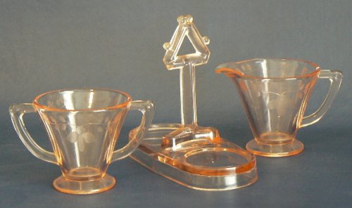Greensburg # 205 Tray w/ Unknown Cream & Sugar