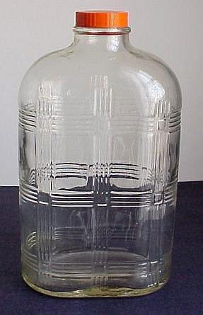 Hazel-Atlas Criss-Cross Refrigerator Bottle