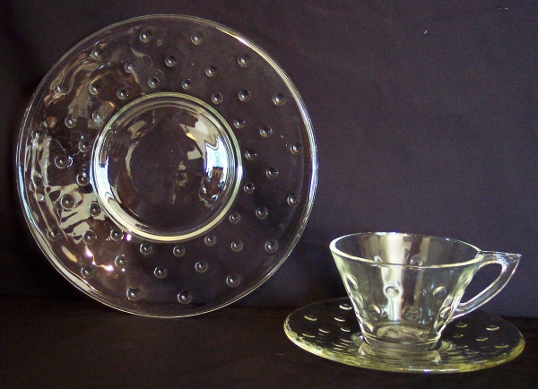 Hazel-Atlas Dots Plate, Cup & Saucer