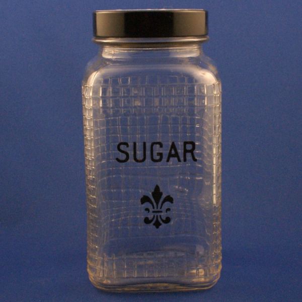 Hazel-Atlas Fleur-de-Lys Sugar Canister
