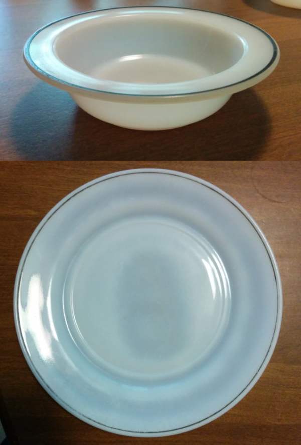 Hazel-Atlas Ovide Platonite Bowl & Plate