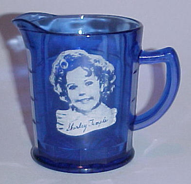 Hazel-Atlas Shirley Temple Colonial Block Milk Pitcher