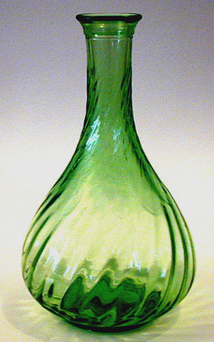 Hazel-Atlas Swirled Optic Decanter