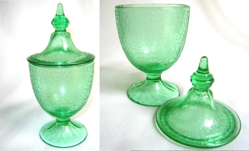 Jeannette Crackle Candy Jar