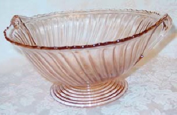 Jeannette Swirl Bowl with Tab Handles