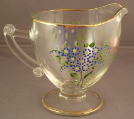 Jeannette Creamer w/ Floral Enamel Decoration