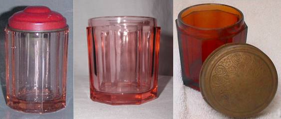Jeannette #  37 and # 207 Cigarette Jars