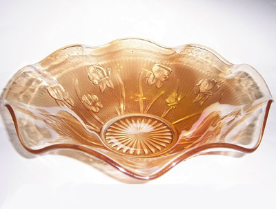 Jeannette Iris "Iris and Herringbone" Bowl