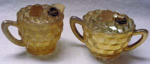 Jeannette Cube with Flashed Gold