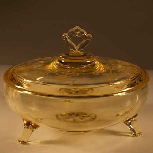 Lancaster #5202 Patrick Three-Footed Candy Dish w/ Cover