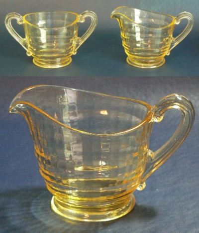 Lancaster # 529 Looking Glass Cream & Sugar