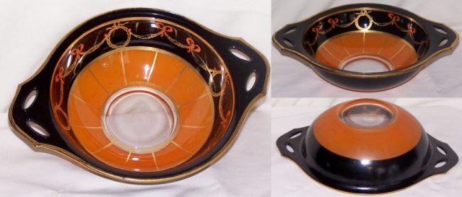 Lancaster # 702 "Black Rim" Double Handled Nappy