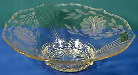 Lancaster # 378/ 1  Cable Console Bowl with Cornflower Cutting
