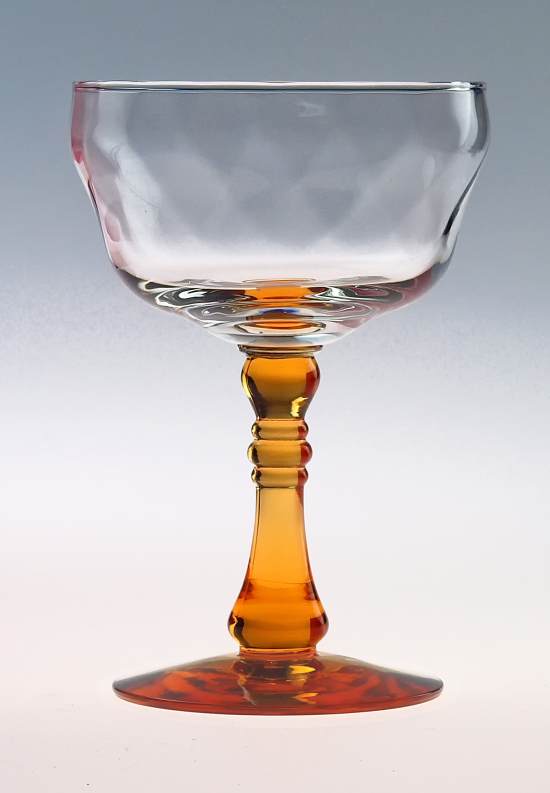 Libbey #9176 Venetian Optic Saucer Champage