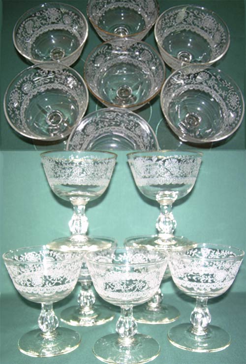 Libbey Lace Sherbets