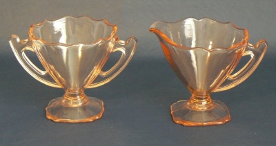 Liberty Works Notched Square Cream & Sugar