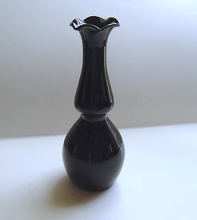 Louie #  49  Black Amethyst Bud Vase