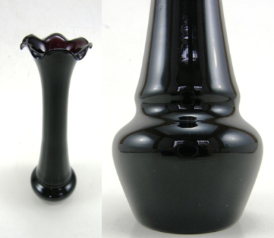 Louie #  55 Black Amethyst Bud Vase