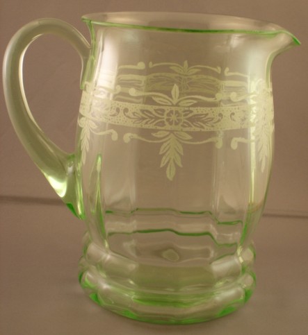 Macbeth-Evans S Pattern"Stippled Rose Band"  Pitcher