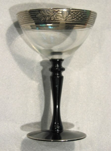 Maryland Glass Co. #   55 Champagne w/ Wedgewood Decoration